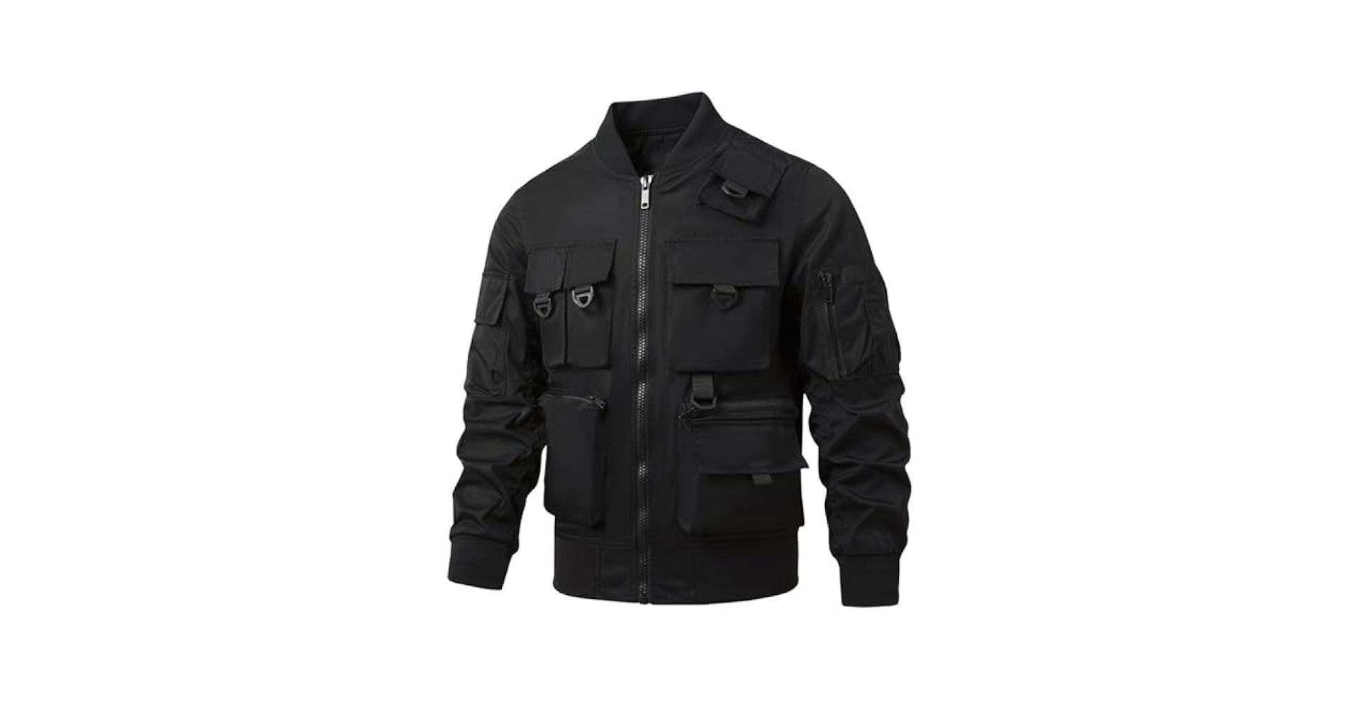 Men's Casual Stand Collar Jacket - Plus Size Outdoor Multi